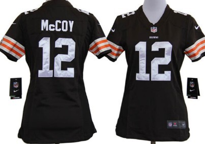 Women's Nike Cleveland Browns 12 Colt McCoy Brown Game NFL Jerseys